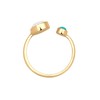 Elli Women's Boho Open Adjustable Ring with Synthetic Opal and