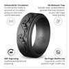 Knot Theory Ocean Waves Silicone Ring for Men - Smooth