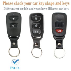 WKEDQAF TPU for Hyundai Key Fob Cover Compatible with Hyundai Accent Elantra Tucson/Kia Rio Sorento Soul Spectra Sportage Tucson (Black-H-a)