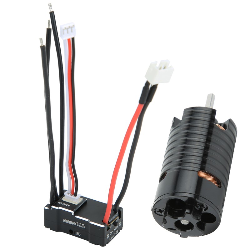 1410 Brushless Motor 18A Black ESC RC Replacement Accessory Spare