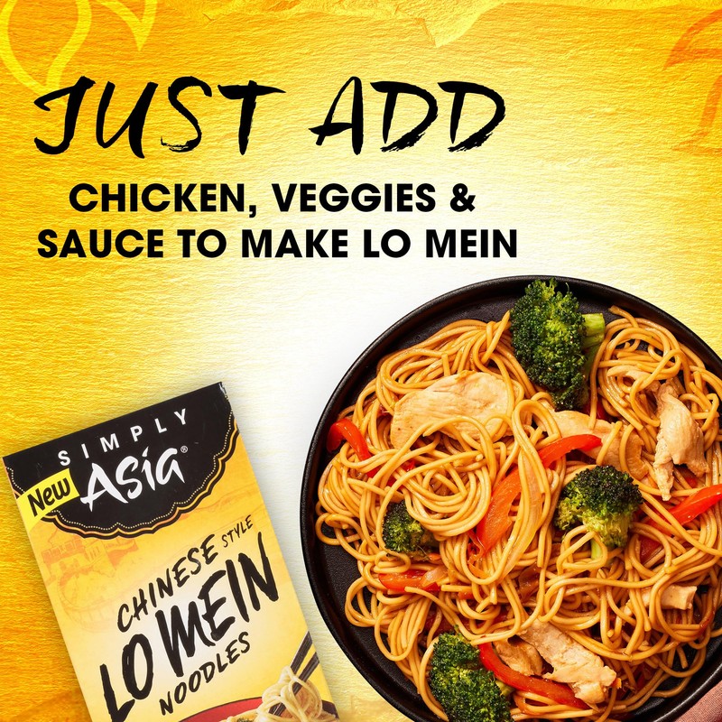 Simply Asia Lo Mein Noodles, Chinese Style, No MSG, For