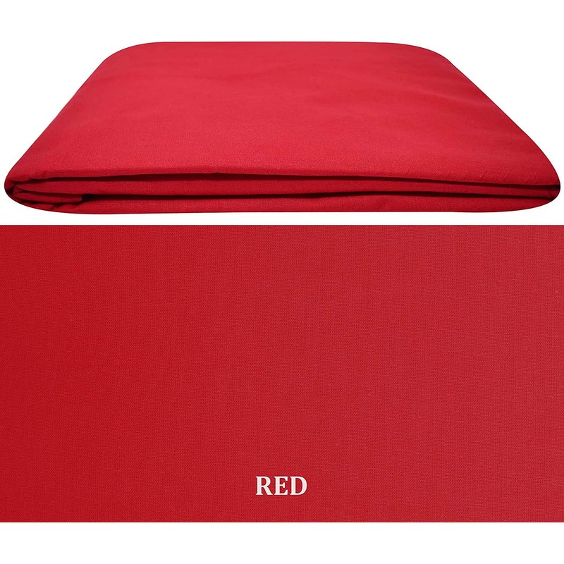 NIYS Luxury Bedding King Size Red Percale Extra Deep Fitted