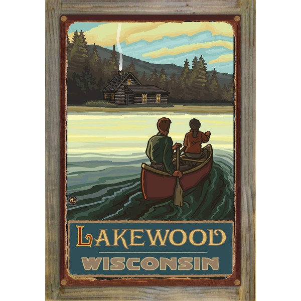 Northwest Art Mall Lakewood Wisconsin Rustic Metal Print on Reclaimed