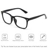 GQUEEN Fake Brille Ohne Stärke Damen Herren Nerdbrille UV400 Schwarz,PE2