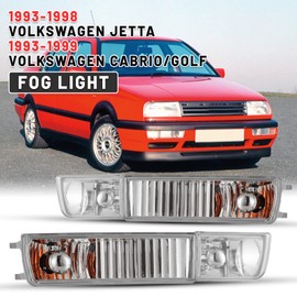 AUTOWIKI Fog Lamp For 1993-1999 VOLKSWAGEN GOLF/CABRIO Fog Lights Assemblies For 1993-1998 VOLKSWAGEN JETTA 1 Pair