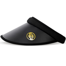 FUPUONE Women's Clip Visor, UPF 50+, Moisture Wicking, Wide Brim, black+black