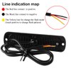 Teguangmei 4Pcs Ultra Thin 6LED Emergency Strobe Lights Amber Hazard
