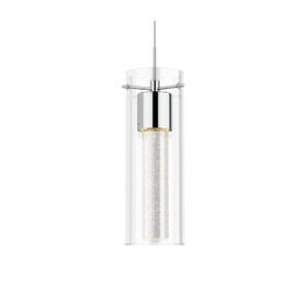 Alice Modern 1-Light Pendant Ceiling Light Fixture, Integrated Led and Premium Bubble Glass, for Kitchen Island, Hallway, Entryway, Passway, Dining Room, Bedroom, Balcony Living Room