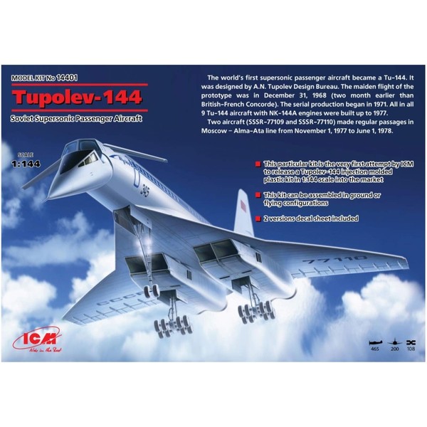 ICM Models Tupolev Tu-144 Building Kit