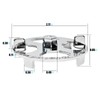 Delixike 42239 Shower Drain Strainer/Shower Drain Wrench （Stainless Steel）