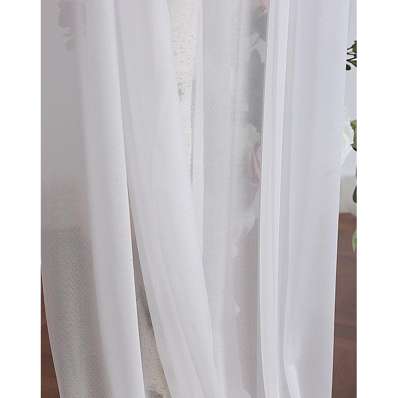 Tewechinb 2 Panels 24Ft Extra Long Wedding Arch Sheer Draping
