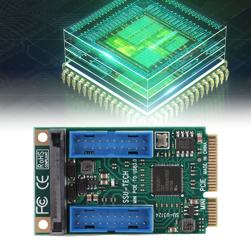 MINI PCI E to USB3.0 Expansion Card 5Gbps Transmission 19