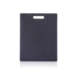 Plastic Chopping Board, Unique Marble Appearance Design TPR Material Dishwasher Safe for Cutting Meat Vegetables Fruits, 14 x 10.8 inch, Black