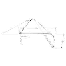 Beam Lighting 48” Curved Under Cabinet Light Cover Replacement | White Ribbed Acrylic Diffuser | 47-7/8” Length x 2-3/4” Width x 1-3/8” Height (Please Check Size is Correct Before Ordering)