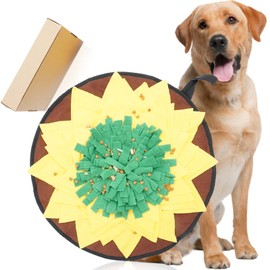 HDOELGP Schnüffelmatte Für Hunde Interaktive Puzzle Futterspender Spielzeug Für Langsames Füttern Sonnenblume Verbessert Die Intelligenz Für Kaninchenwelpen Schnüffelmatte Für Kleine Hunde Puzzle