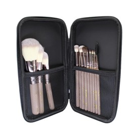 GUBEE Makeup Brush Holder Travel Cosmetic Bag, Travel Essentials Makeup Case Organizer, Portable Storage Bag for Cosmetics (Black)