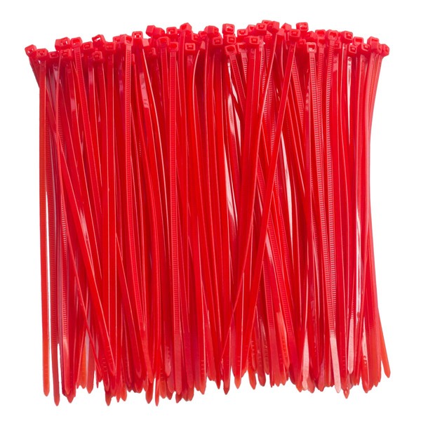 8 Inch Clear Zip Ties (Tying Length 6.7"), 300pcs Nylon