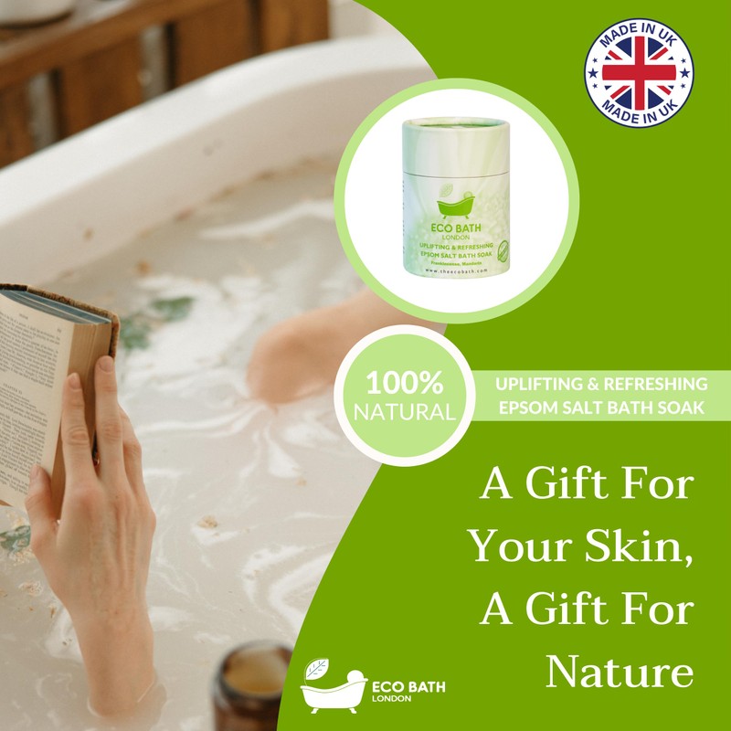 Eco Bath London Uplifting and Refreshing Epsom Salt Bath Soak,