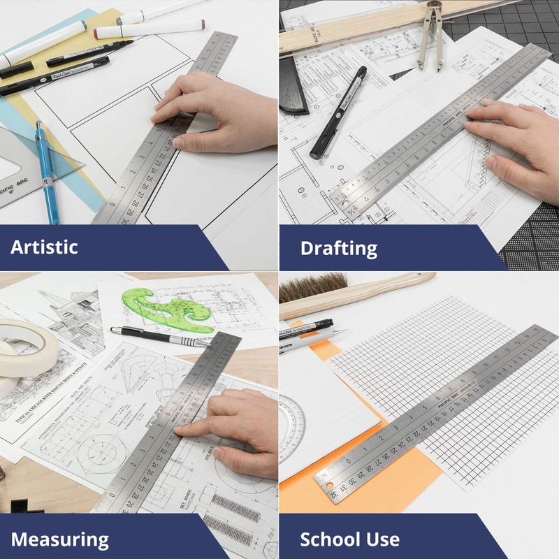 Pacific Arc 6 Inch Architect Scaling Ruler, Graduations in 3/32,