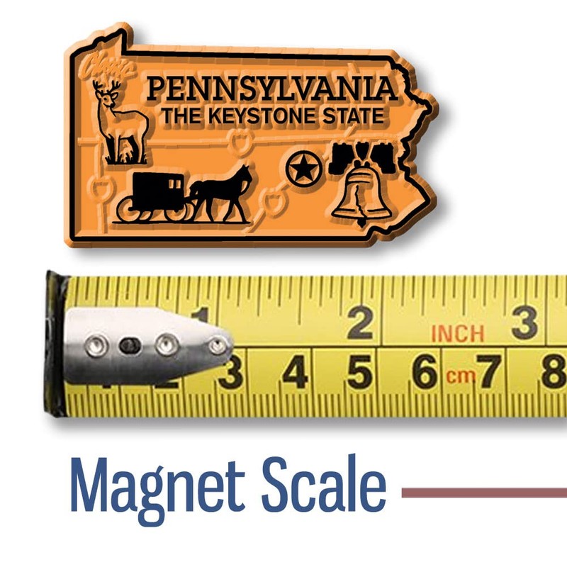 Pennsylvania Small State Magnet by Classic Magnets, 2.3" x 1.4",