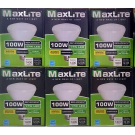 Sunco Lighting 6 BR40 FLOOD LED Light Bulbs 17W 100W Replacement 1400L 3000k Dimmable Maxlite