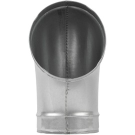 ECOPRO VENT 6" Inch 90˚ Degree Galvanized Steel Duct Elbow - Pressed Industrial Connector Bend - Ventilation Pipe Fitting - Dryer, Exhaust, Extractor Hood Air Inlet, Outlet Pipe Joint