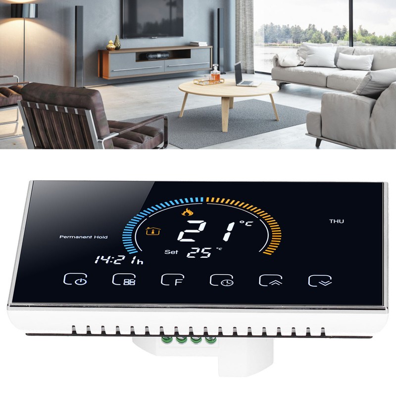 Intelligent Thermostat with LCD Touch Screen Temperature Controller for Home