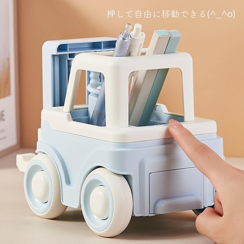 Queen-b Forklift Pen Stand, Smartphone Stand, Cute, Stylish, Children's Desk,