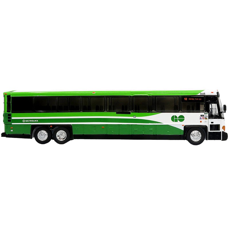 DCD MCI D4500CT Commuter Coach Bus White Green Limited Edition