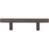 Elements 3" Center-to-Center Dark Brushed Bronze Naples Cabinet Bar Pull