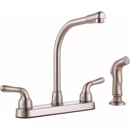 Premier 35525 Sanibel Two-Handle Kitchen Faucet With Side Spray, Brushed Nickel