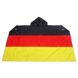 AZ FLAG - Umhangflagge Deutschland - 150x90 cm - Deutsche Cape Fahne 100% Polyester mit Messing-Ösen - 110g
