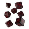 Elvish Dice Set, Black/Red