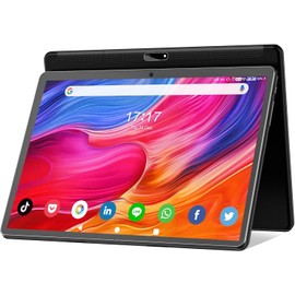 Tablet 10.1 inch Android 12 Tablet 2024 Latest Update Octa-Core Processor with 64GB Storage, Dual 13MP+5MP Camera, WiFi, Bluetooth, GPS, 512GB Expand Support, IPS Full HD Display - Color: Black