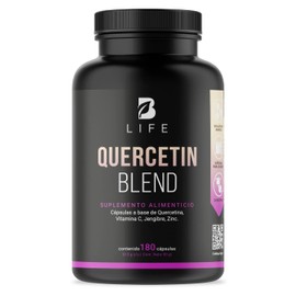 Quercetina de 180 Cápsulas. Ingredientes naturales: Vitamina C, Jengibre y Zinc. Quercetin Blend B Life (180 Cápsulas)