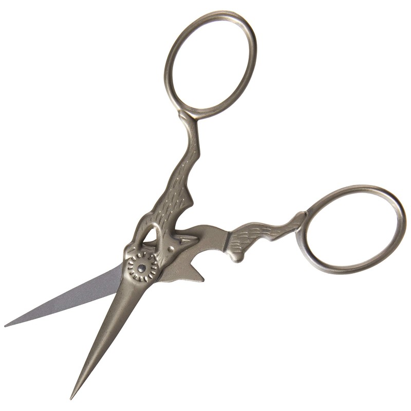 Bohin EMBROID. SCISSORS RABBIT-MAT SILVER 3 1/2", one