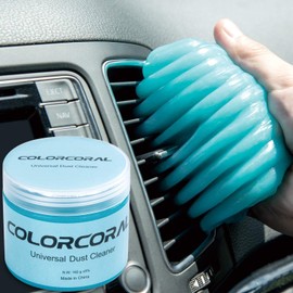 COLORCORAL Gel de limpieza de coche universal para limpiador de ventilación de coche, masilla de limpieza de detalles automáticos, kit de limpieza de polvo para asiento de automóvil, relleno de medias