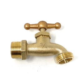 Brass Hose Bibb [79-112] Compares to Arrowhead Brass 3/4"Male NPT Inlet with 3/4 water hose outlet ideal for gardens and patios Llave de Manguera o Nariz 3/4"