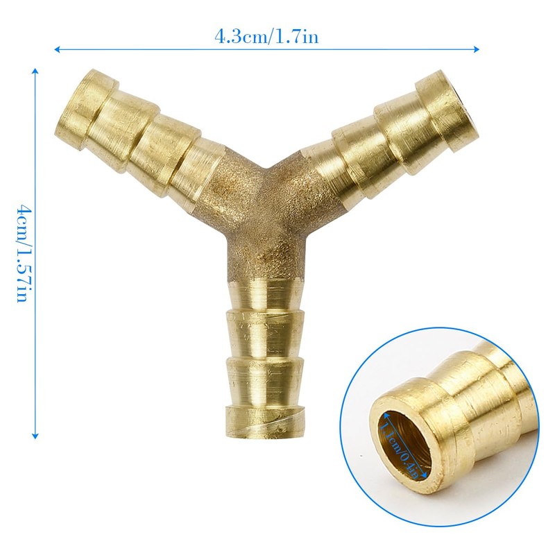 Y Shape Pipe Connector - GLADFRESIT - Brass 3 Way