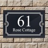 Badgemaster Modern Anthracite House Number Sign Plaque Stainless Steel Standoffs
