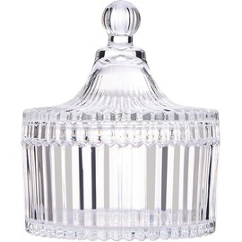 YILUSHENGHUA Colorful Glass Jar With Lid,Candy Cookie Jars,Jewelry Box,Buffet Jar Biscuit Containers Food Storage,Decorative Jar(Clear)