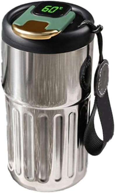 de café de acero inoxidable inteligente con visualización LED de temperatura, botella de agua portátil a prueba de fugas, de aislamiento de 450 ml