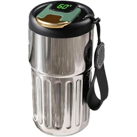 de café de acero inoxidable inteligente con visualización LED de temperatura, botella de agua portátil a prueba de fugas, de aislamiento de 450 ml