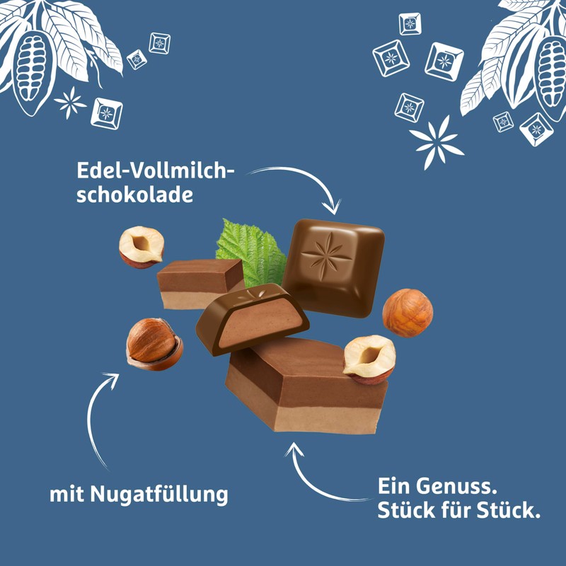 Schogetten Schogetten Nugat 100g Schokoladentafel, praktisch einzeln portioniert. Ein Genuss.