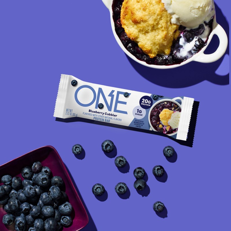 ONE Protein Bars, Blueberry Cobbler, Gluten Free with 20g Protein