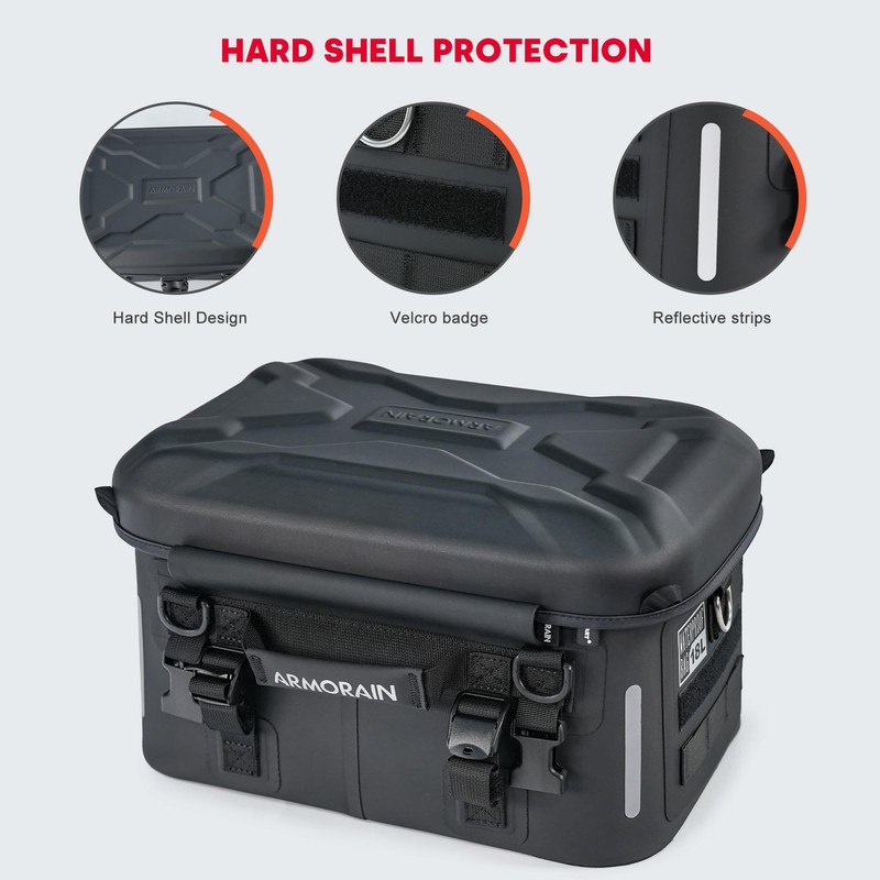 ARMORIAN Motorcycle Tail Luggage Bag Waterproof 18L Near Rack Trunk