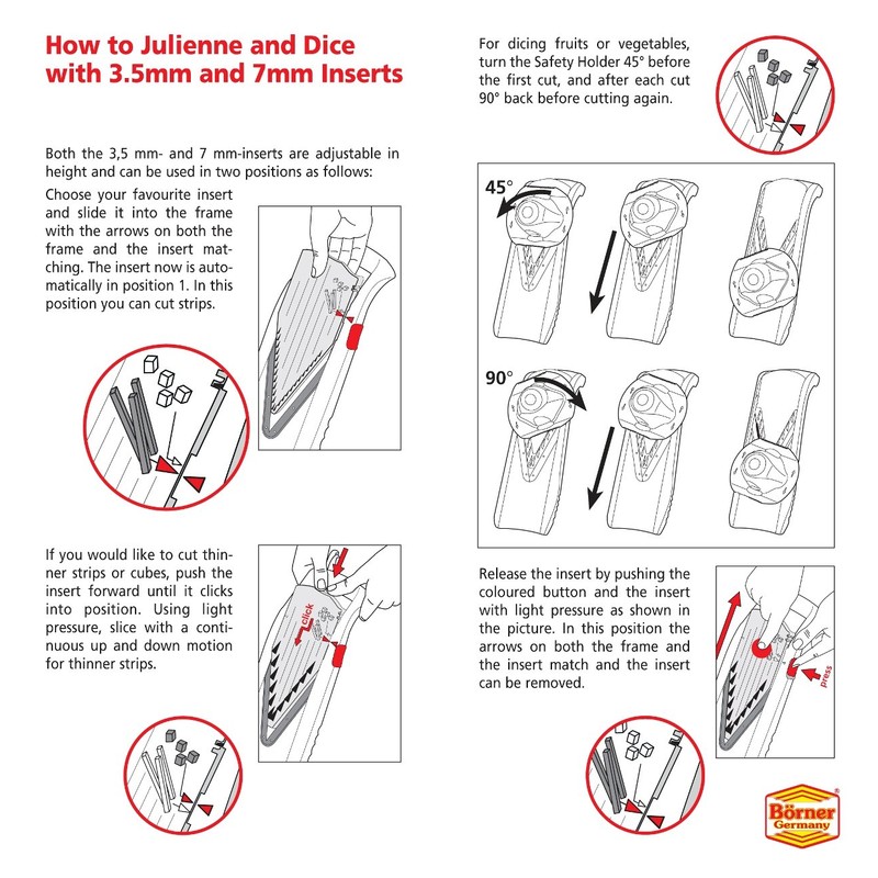Swissmar Borner V Power Mandoline, V-7000, Red