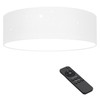 Navaris Flush Mount Ceiling Light - 12.6" Diameter Drum Lamp
