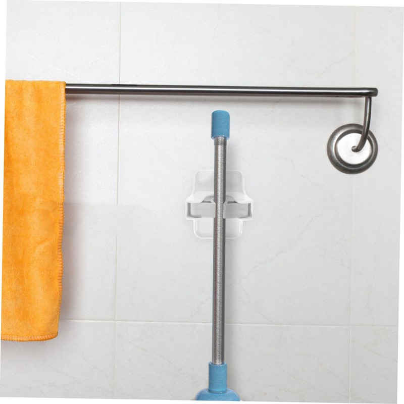 CIYODO 4pcs Wall Mount Mop and Broom Organizer No Punching