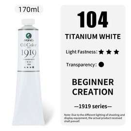 Marie's Artist Oil Colour Paints Titanium White 170ml 5.75oz Tube Oil Painting Supplies for Adult Artist Beginners